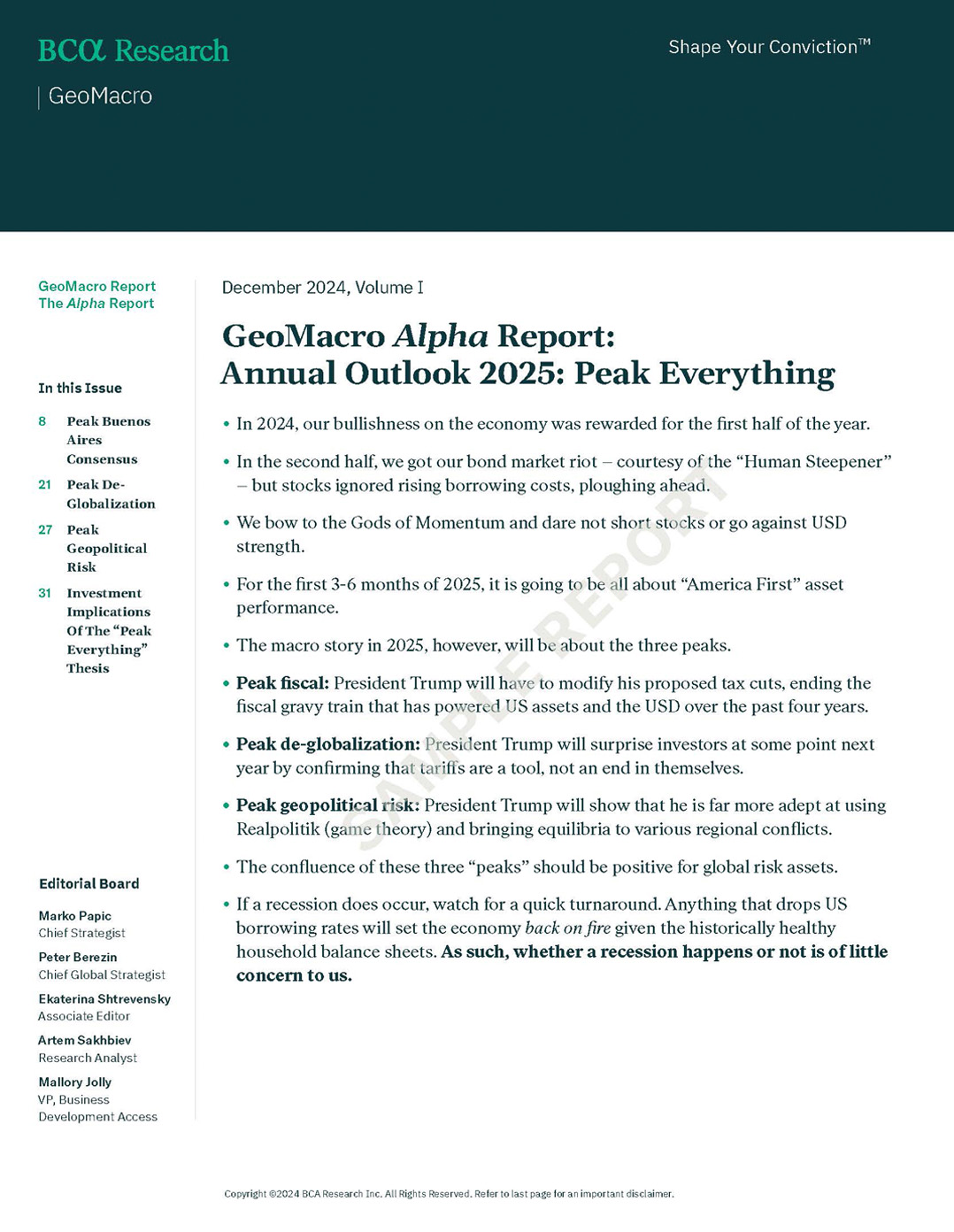 GeoMacro Alpha Report 2025 Sample