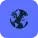 A simplified rendering of the globe focused on the Atlantic Ocean